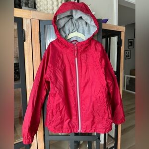 Vintage L.L. Bean boys windbreaker jacket fleece lined hoodie waterproof pockets